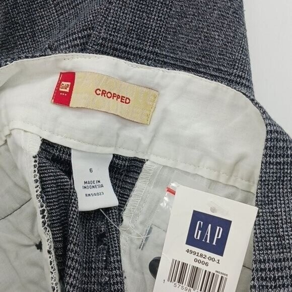 Gap Pants Dark Gray Cropped Favorite Trouser Womens Size 6 Regular - Picture 5 of 7